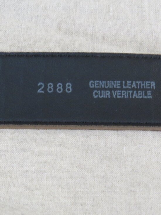 Landes Leather Belt with Faux Turquoise Buckle SIZE XL Tan Brown, Made in Canada